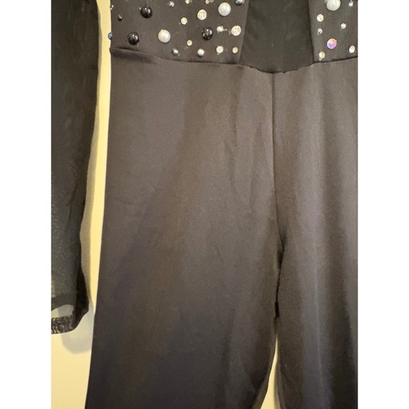 Dance Leotard Performance Wear‎ Black Long Sleeve Gymnastics Unitard Kids M - Picture 9 of 16